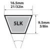 Mitsuboshi Super KB 5LK520 V-Belt 0.63 In. W X 52 In. L For Riding Mowers -Stihl Lifetime Shop 1ede765c 0830 4a59 accb 42e9eba1b242