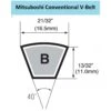 Mitsuboshi MBL Conventional V-Belt 0.66 In. W X 85 In. L For All Motors -Stihl Lifetime Shop 2426a302 f02c 4fb3 b405 4896eac62789