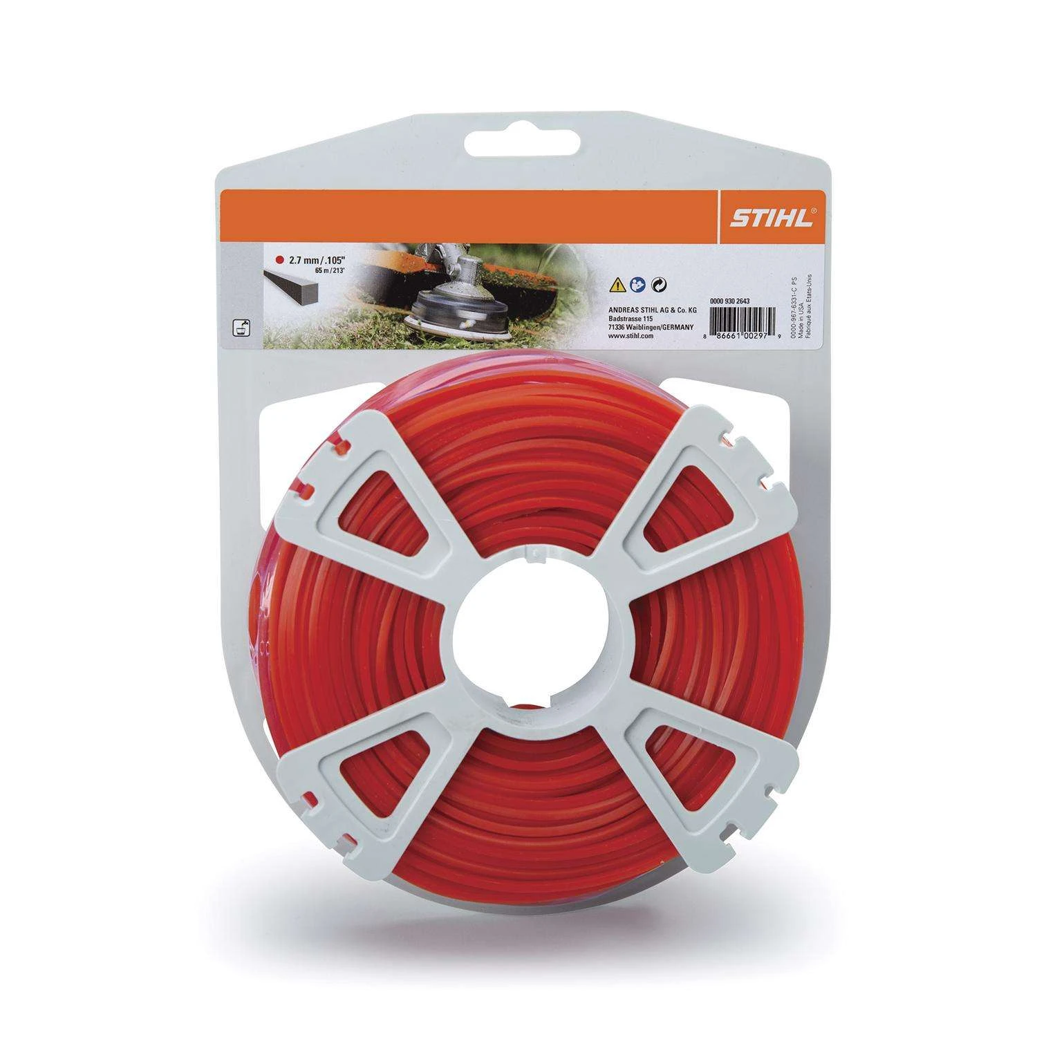 STIHL Premium Square .118 In. D X 173 Ft. L Trimmer Line 3 STIHL Premium Square .118 In. D X 173 Ft. L Trimmer Line