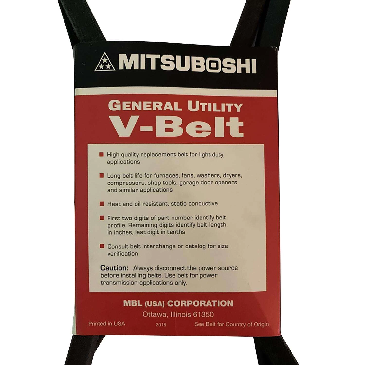 Mitsuboshi FHP 5L680 Standard General Utility V-Belt 0.63 In. W X 68 In. L For Fractional Horsepower 6 Mitsuboshi FHP 5L680 Standard General Utility V-Belt 0.63 In. W X 68 In. L For Fractional Horsepower - Image 4