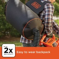 Black & Decker Black+Decker 250 Mph 400 CFM Electric Backpack Blower/Mulcher/Vac -Stihl Lifetime Shop bb34e190 dba4 46c2 91af 05f99a97ed19