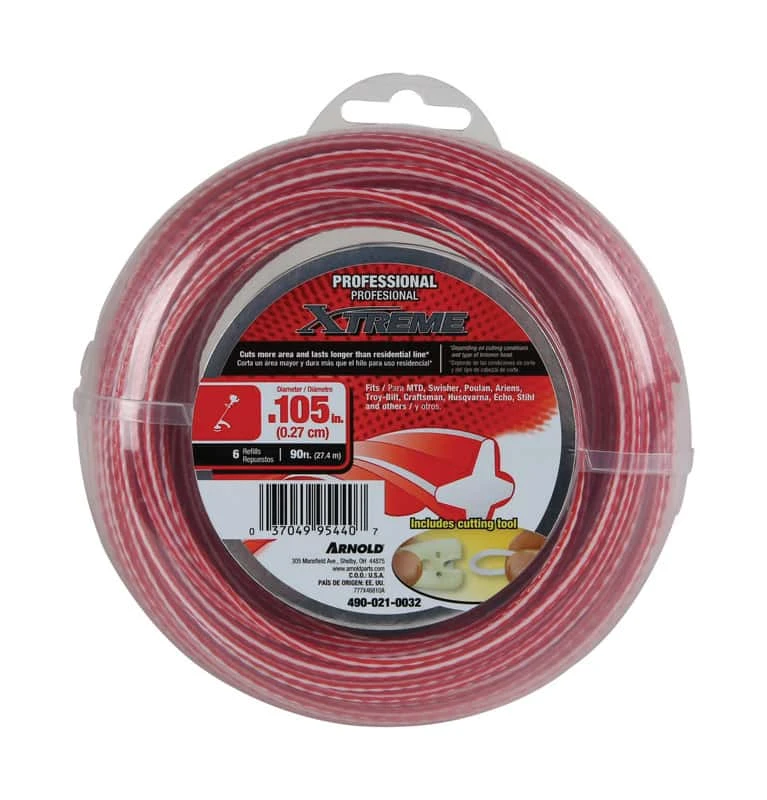 Arnold Xtreme Professional Grade 0.105 In. D X 90 Ft. L Trimmer Line 3 Arnold Xtreme Professional Grade 0.105 In. D X 90 Ft. L Trimmer Line